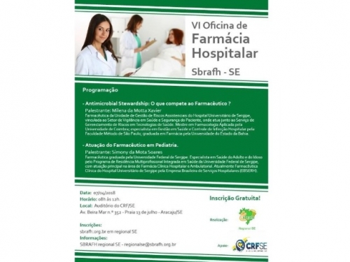  SBRAFH REGIONAL SERGIPE REALIZA VI OFICINA DE FARMÁCIA HOSPITALAR